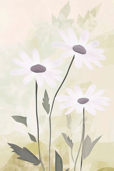 Bilder von Margeriten in sanften Farben von Poster Art Shop