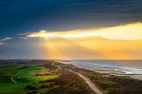 Zonsondergang schapen op de Domburgse golfbaan