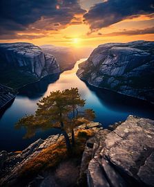 Sunrise on the fjord