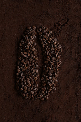 Coffee bean made from coffee beans