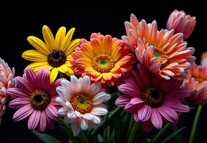 Close-up of Six Osteospermum Flowers by Markus Gann