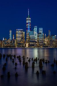 Ligne d'horizon de la ville de New York - One World Trade Center vu du New Jersey