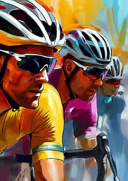 Cyclists 'The Breath of the Race' by Preet Lambon