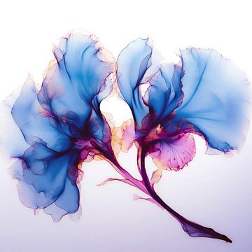 doorschijnende bloemen abstract van Virgil Quinn - Decorative Arts