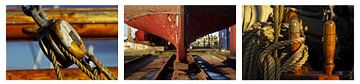 Collage: oude schepen (breedbeeldfoto) van Norbert Sülzner