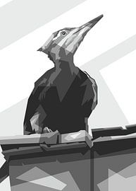 Grayscale Crow Popart