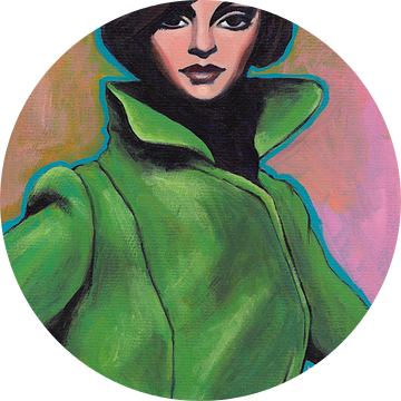 Girl In Green Coat van Lucienne van Leijen