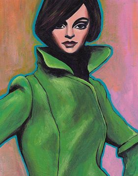 Girl In Green Coat van Lucienne van Leijen