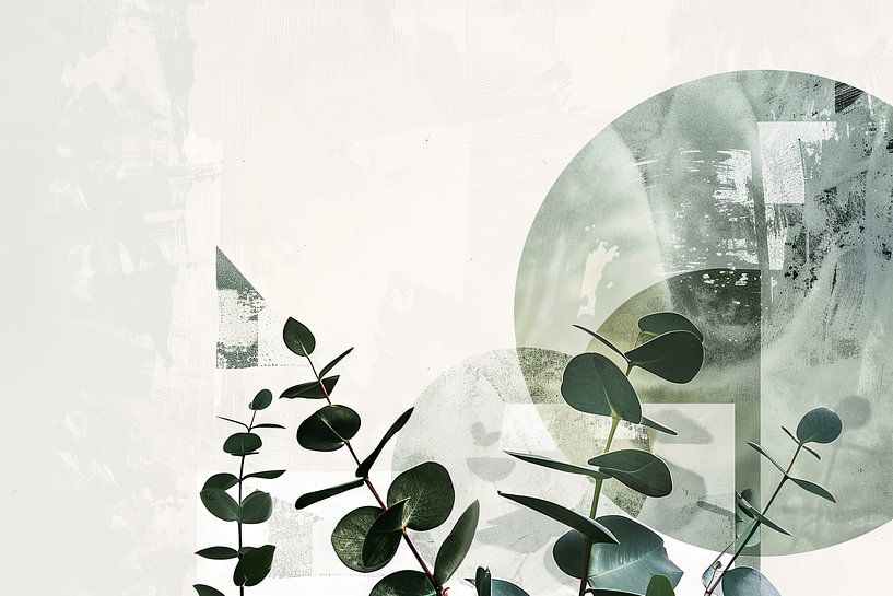 Eucalyptus &amp; Geometry: Organic symmetry by Poster Art Shop