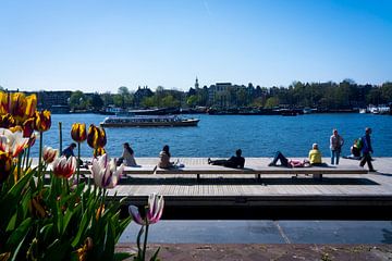 Tulpen & Zomerse dag @ Oosterdok in Amsterdam van John Ozguc