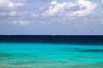 Bonaire kitesurf wedstrijd in volle gang
