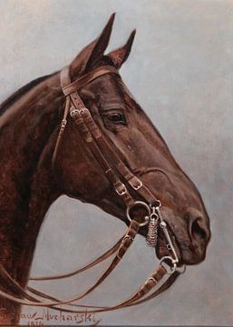 Portrait of a Brown Horse by Antonije Lazovic