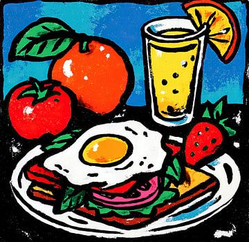 Sunny Morning Feast by OMG Art