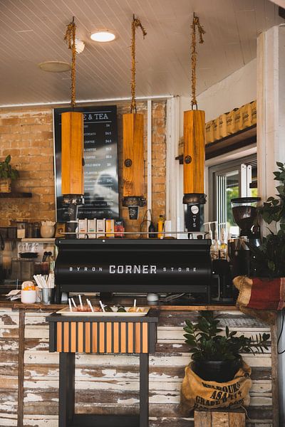 Koffie machine van het tentje The Corner Coffee van Ken Tempelers