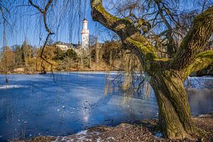 Zugefrorener Teich im Schlosspark von Bad Homburg sur Christian Müringer