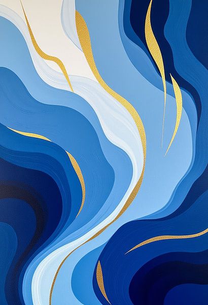 Goldene Wellen der Ruhe und Inspiration. von AVC Art Studio