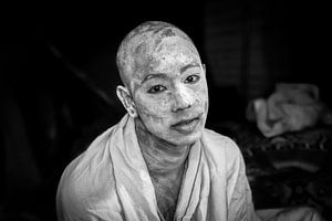 Sadhu at the Hindu Kumbh Mela festival in Haridwar India by Wout Kok