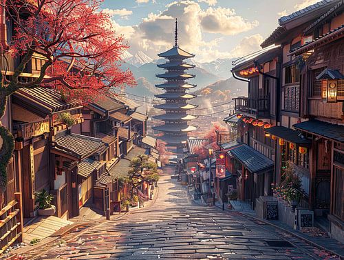 picturesque Japanese village