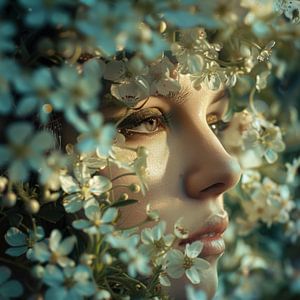 Portrait of a woman in nature