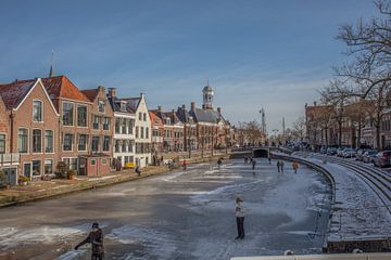 schaatsen op de dockummer Ee in Dokkum van anne droogsma