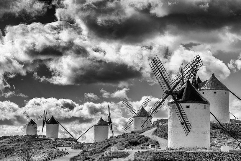 Historical windmills of Don Quixote, in La Mancha (Spain). by Carlos Charlez