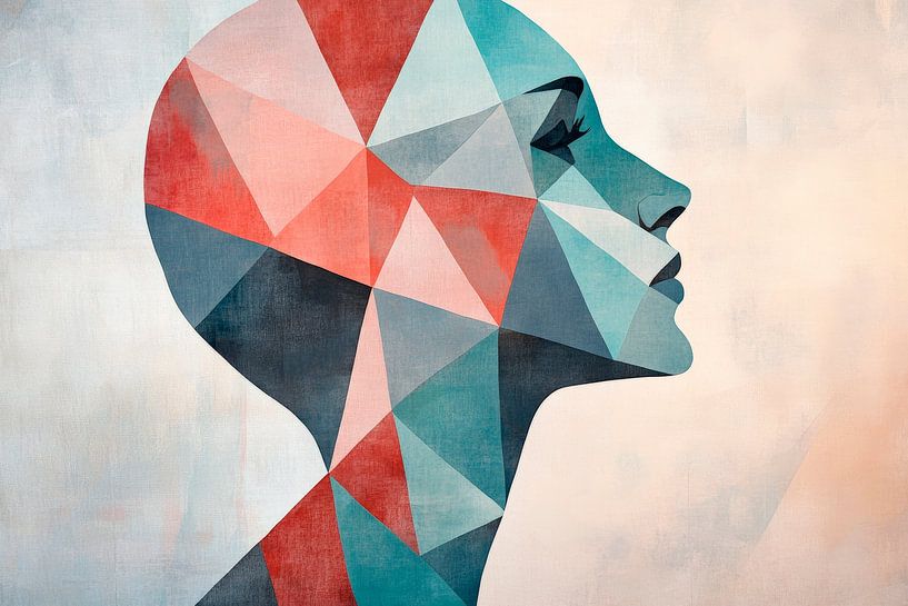 Geometrische Träume – Abstrakte Profile von Poster Art Shop