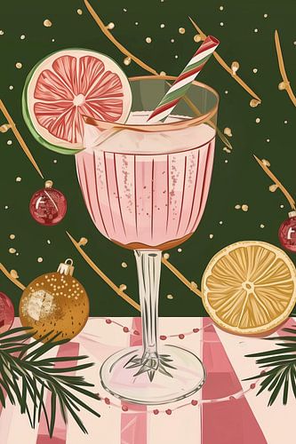 Illustratie feestelijke cocktail