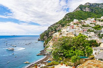 Uitzicht op Positano aan de Amalfikust in Italië
