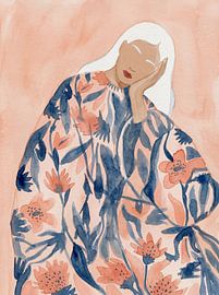 Floral Woman Dreaming by Essa Van Reis