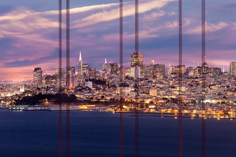 SAN FRANCISCO Evening Skyline by Melanie Viola