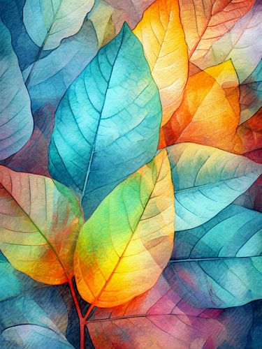 Aquarelle nature feuilles art