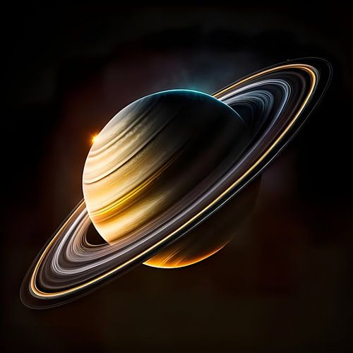 Schijnende planeet Saturnus