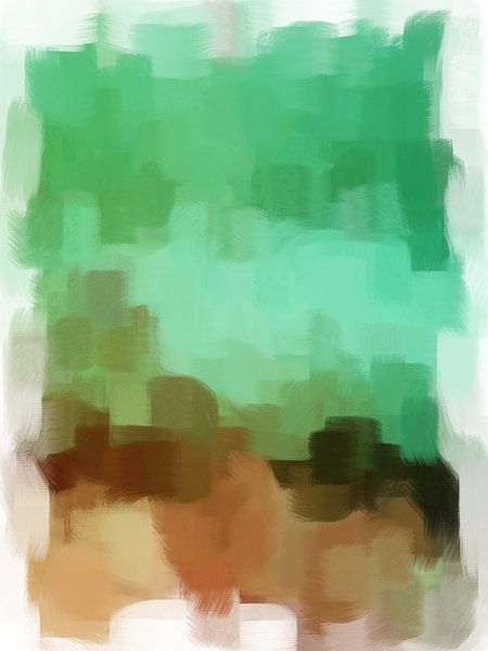 Abstrakt in Braun- und Grüntönen von Maurice Dawson