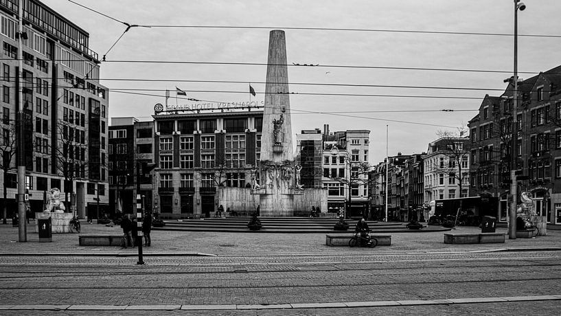 Nationaal Monument op de Dam (zwartwit) van By Odessa DC