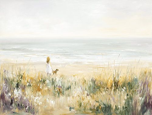 Summer Light and the Dachshund's Feet by the Sea by Karina Brouwer