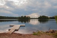 Het meer Rådsjön, Orsa Grönklitt, Zweden