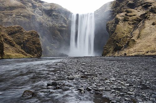 Waterfall in Iceland.