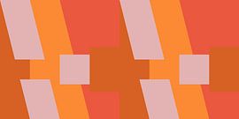 Modern abstract minimalist geometric landscape in retro style III by Dina Dankers