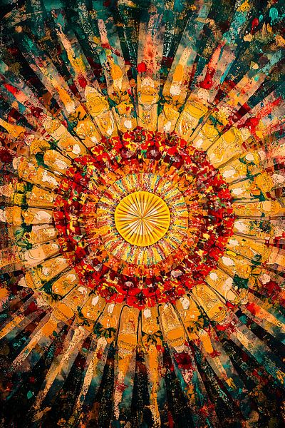 Radiant abstract mandala decoration by Art & Soul Creations