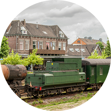 Panorama oude Treinstellen op Station Simpelveld in Zuid - Limburg van John Kreukniet