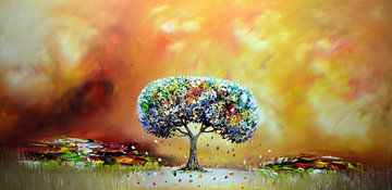 Summer Tree van Gena Theheartofart