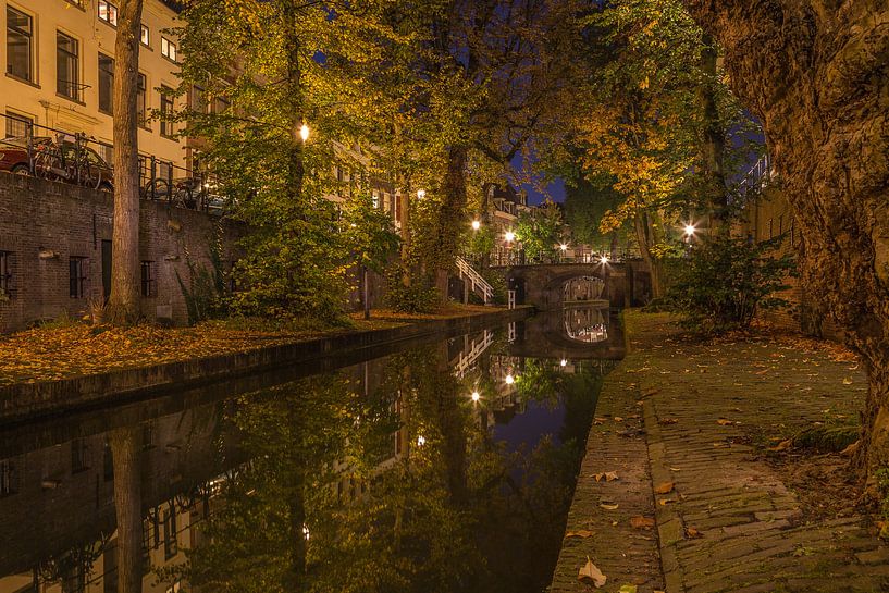 Nieuwegracht in Utrecht in de avond, herfst 2016 - 3 van Tux Photography
