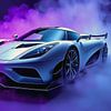 Silberner Koenigsegg Jesko - Neon Smokey Purple Magenta von MIROKKU