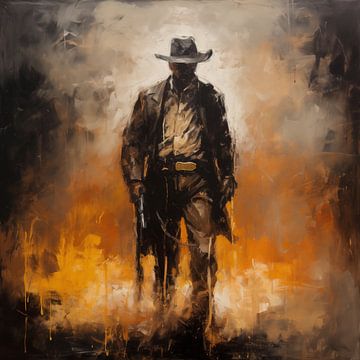 Cowboy abstract 1880 by The Xclusive Art