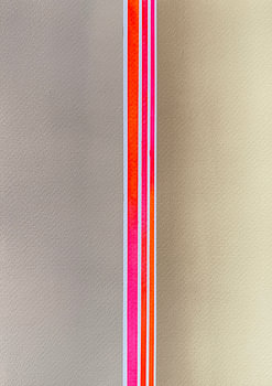 Blend – Neon Stripe Poster in Orange, Red and Pink