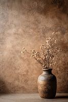 Rustieke vaas met droogbloemen