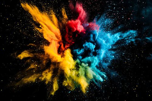 Abstracte kleurrijke explosie kunst