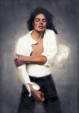 Michael Jackson Oilpaint van Bert Hooijer