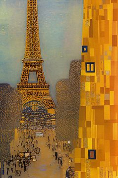 Golden hour Paris van Karin vanBijlevelt