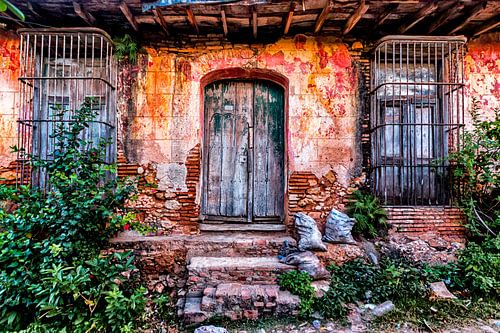 Maison colorée et habitée, Cuba